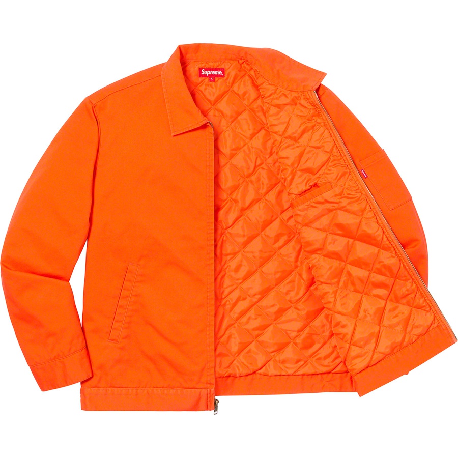 Details on Cop Car Embroidered Work Jacket Orange from fall winter 2019 (Price is $188)