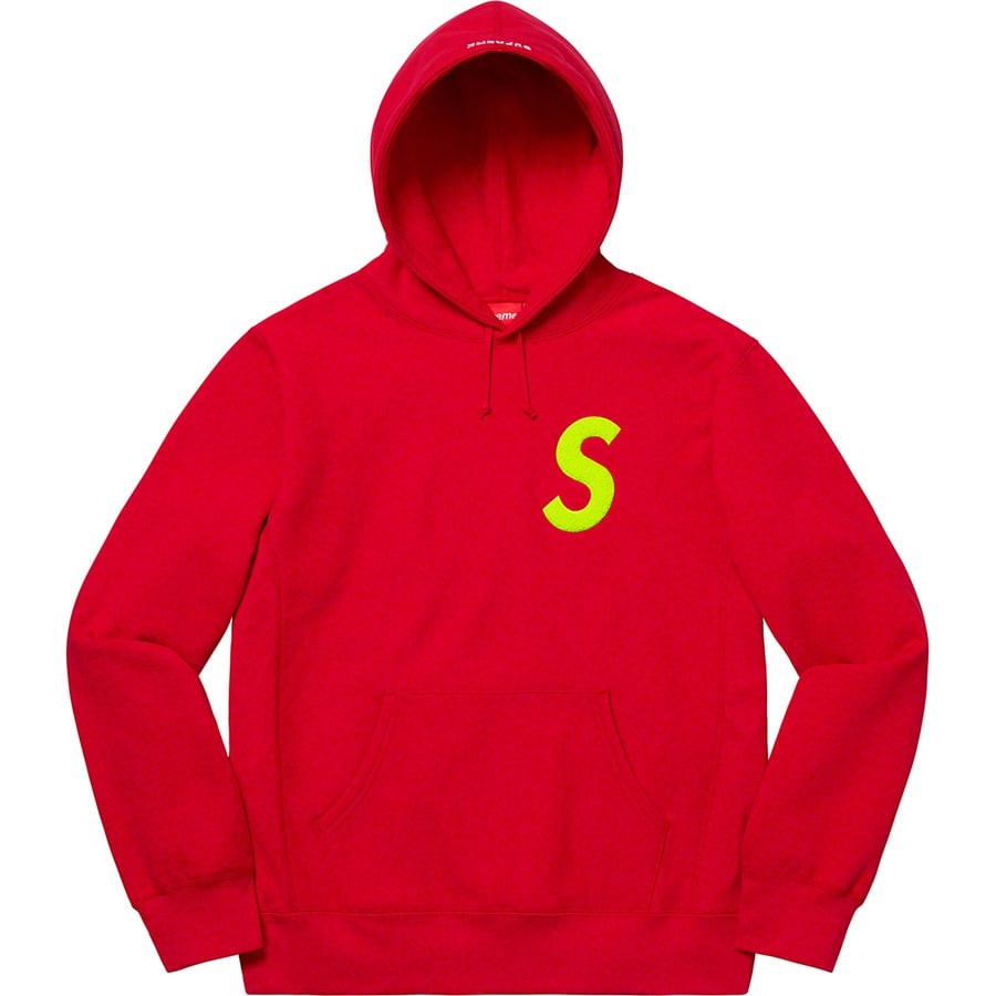 Details on S Logo Hooded Sweatshirt Red from fall winter
                                                    2019 (Price is $168)