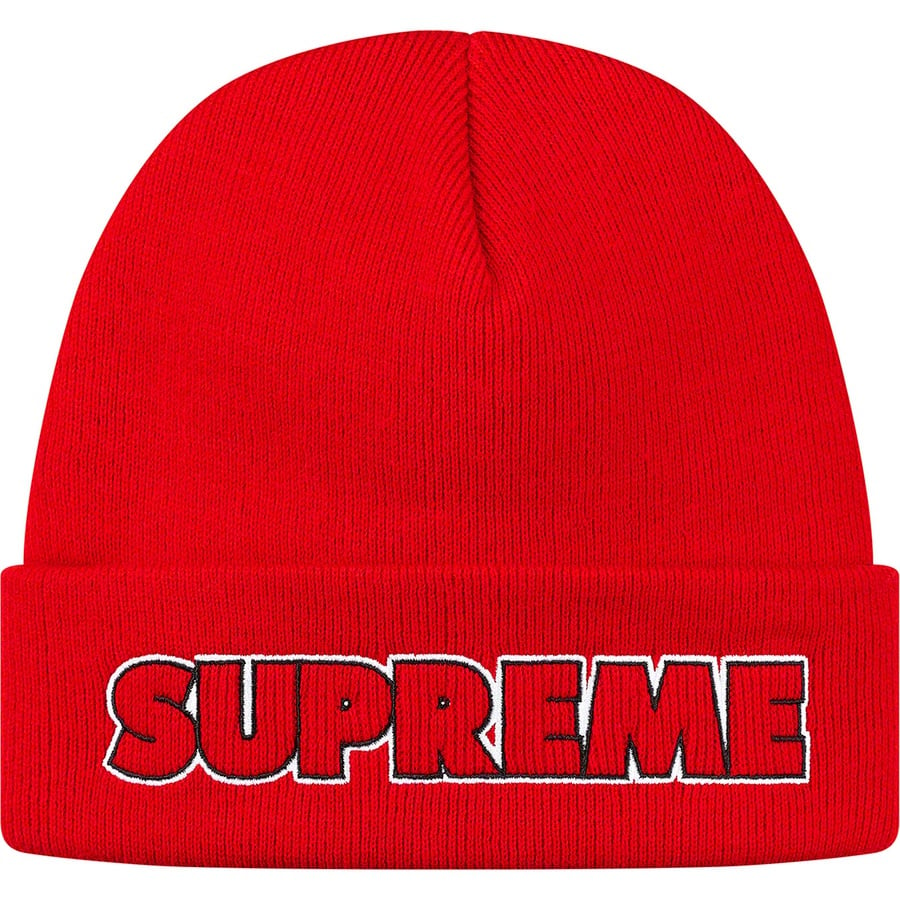 Details on Outline Beanie Red from fall winter
                                                    2019 (Price is $36)