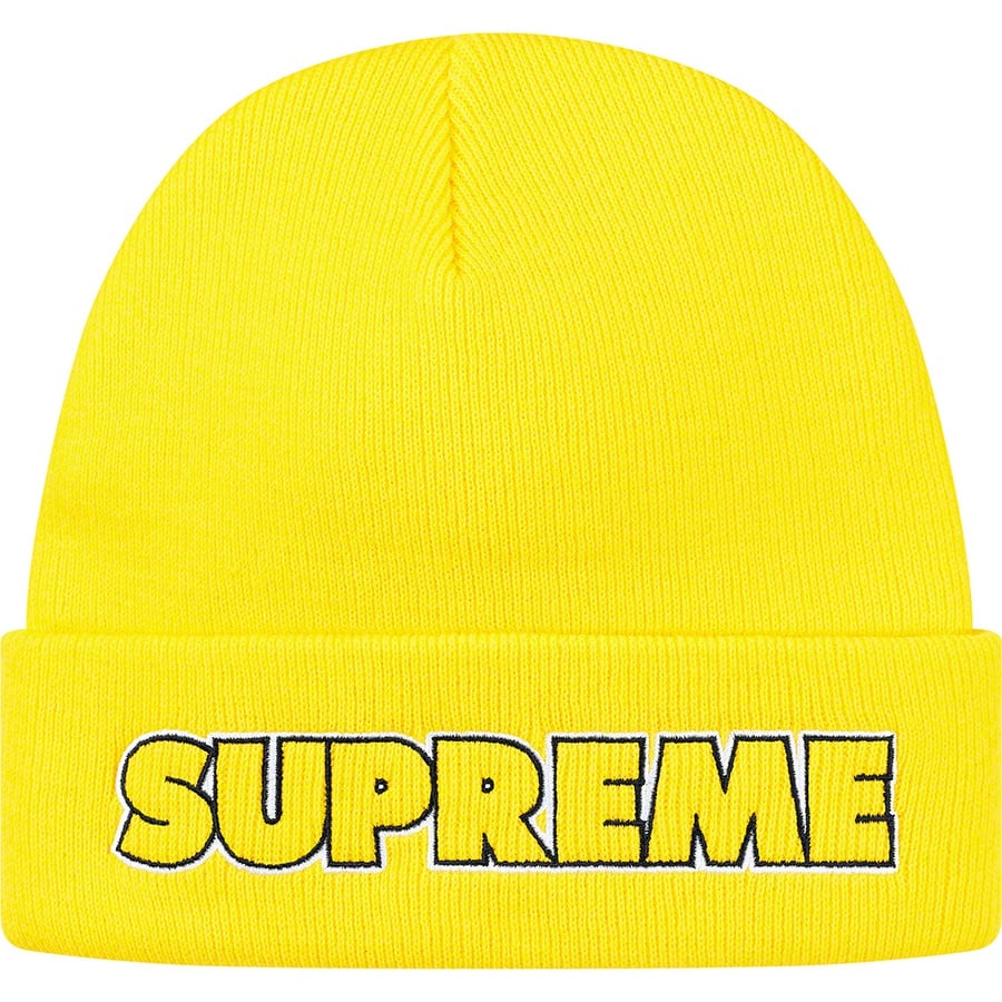 Details on Outline Beanie Bright Yellow from fall winter
                                                    2019 (Price is $36)