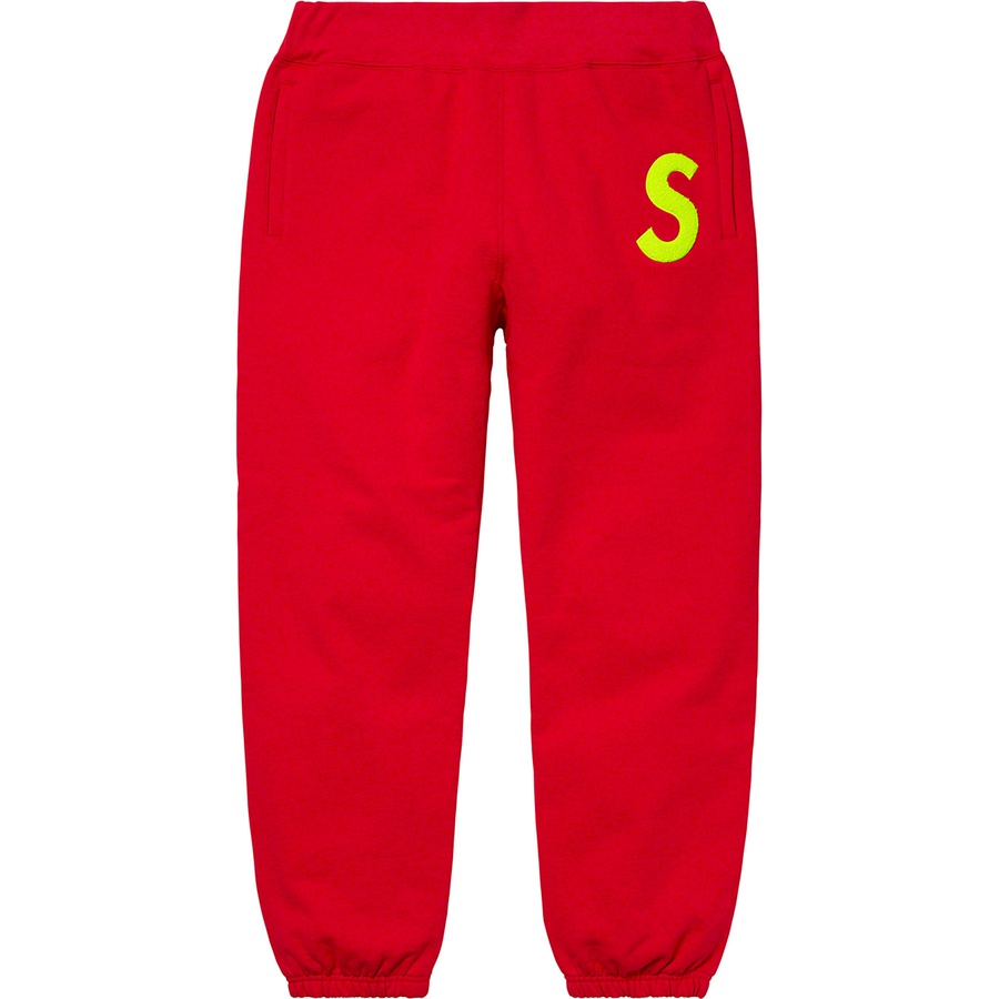 Details on S Logo Sweatpant Red from fall winter 2019 (Price is $158)