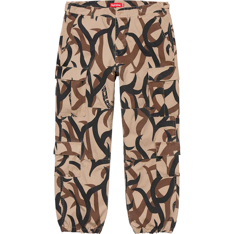 Details on Cargo Pant Tan Tribal Camo from fall winter 2019 (Price is $148)