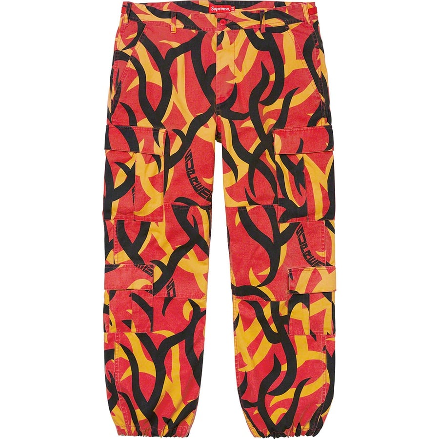 Details on Cargo Pant Red Tribal Camo from fall winter
                                                    2019 (Price is $148)