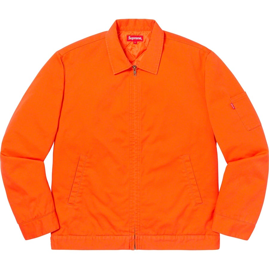 Details on Cop Car Embroidered Work Jacket Orange from fall winter
                                                    2019 (Price is $188)