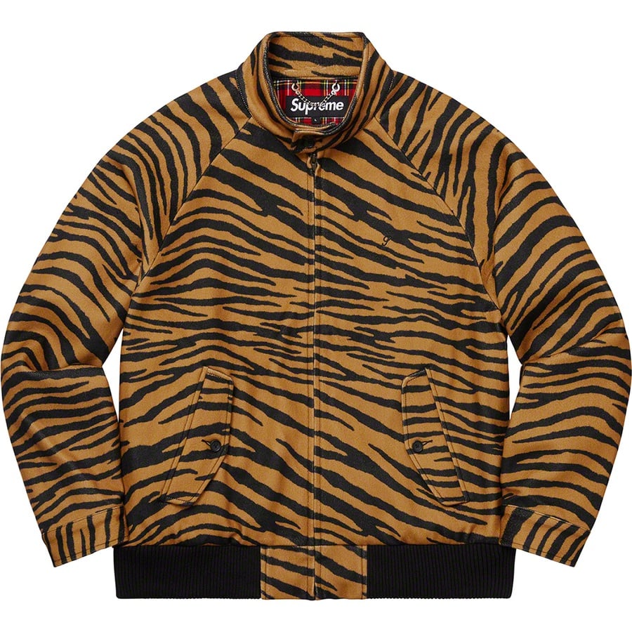 Details on Wool Harrington Jacket Tiger Stripe from fall winter
                                                    2019 (Price is $458)