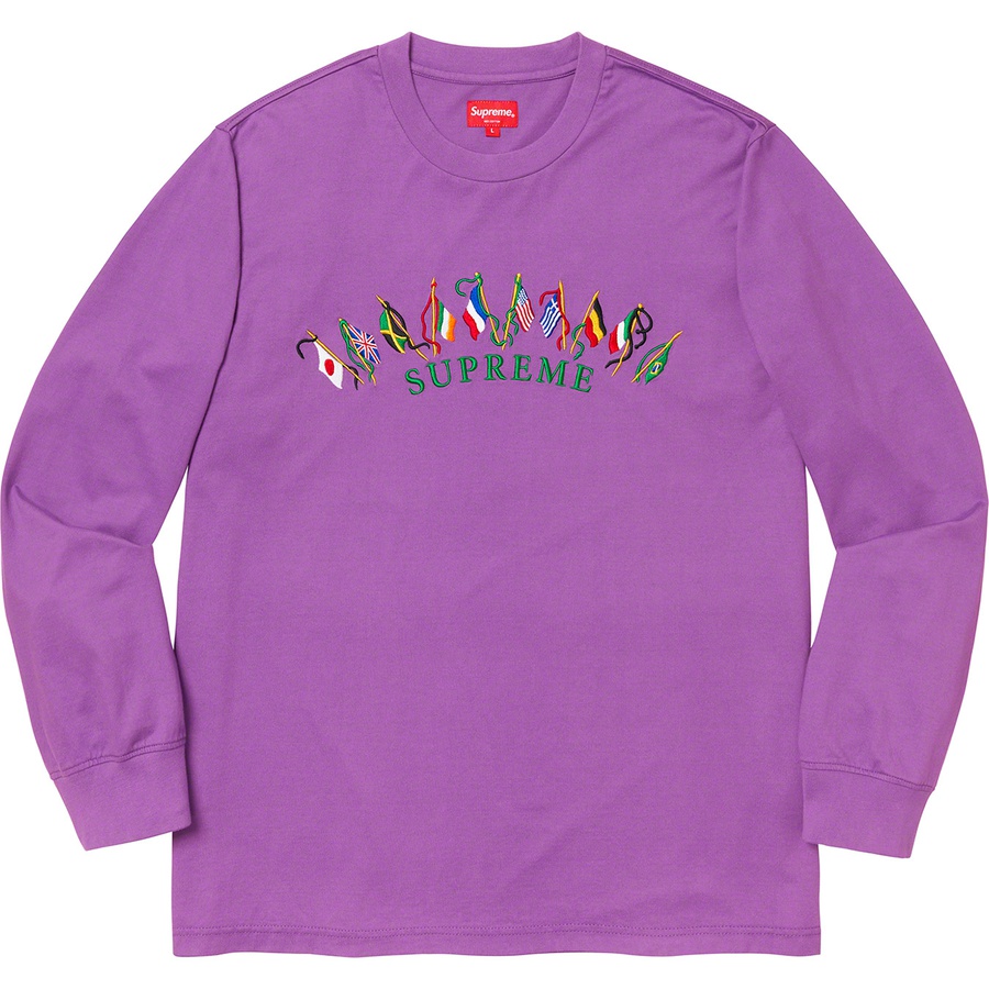 Supreme Flags L S Top (FW19) - Violet - $88