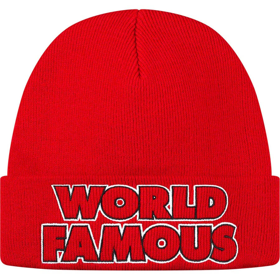 Details on Outline Beanie Red from fall winter
                                                    2019 (Price is $36)