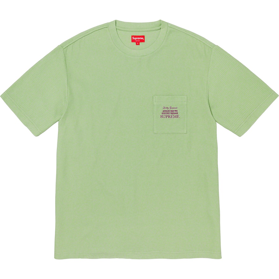 Details on Waffle Pocket Tee Sage from fall winter 2019 (Price is $78)