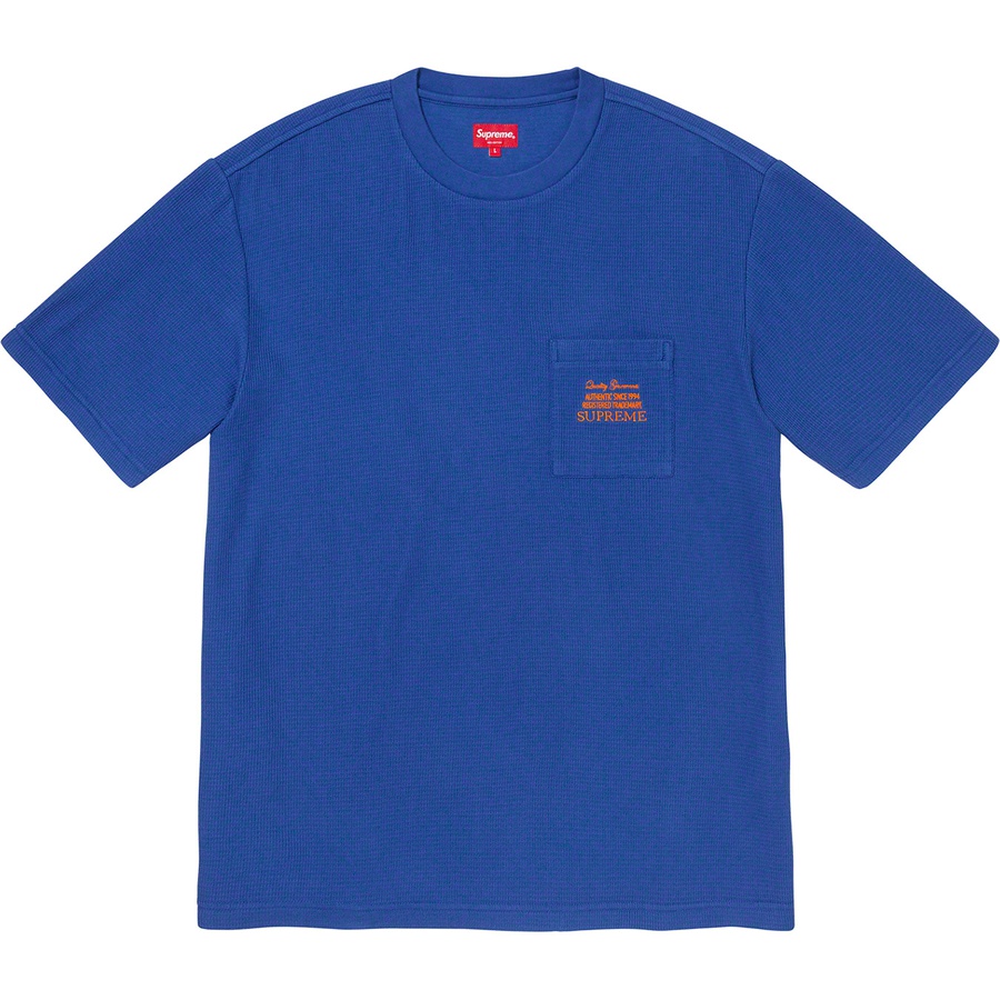 Details on Waffle Pocket Tee Royal from fall winter
                                                    2019 (Price is $78)