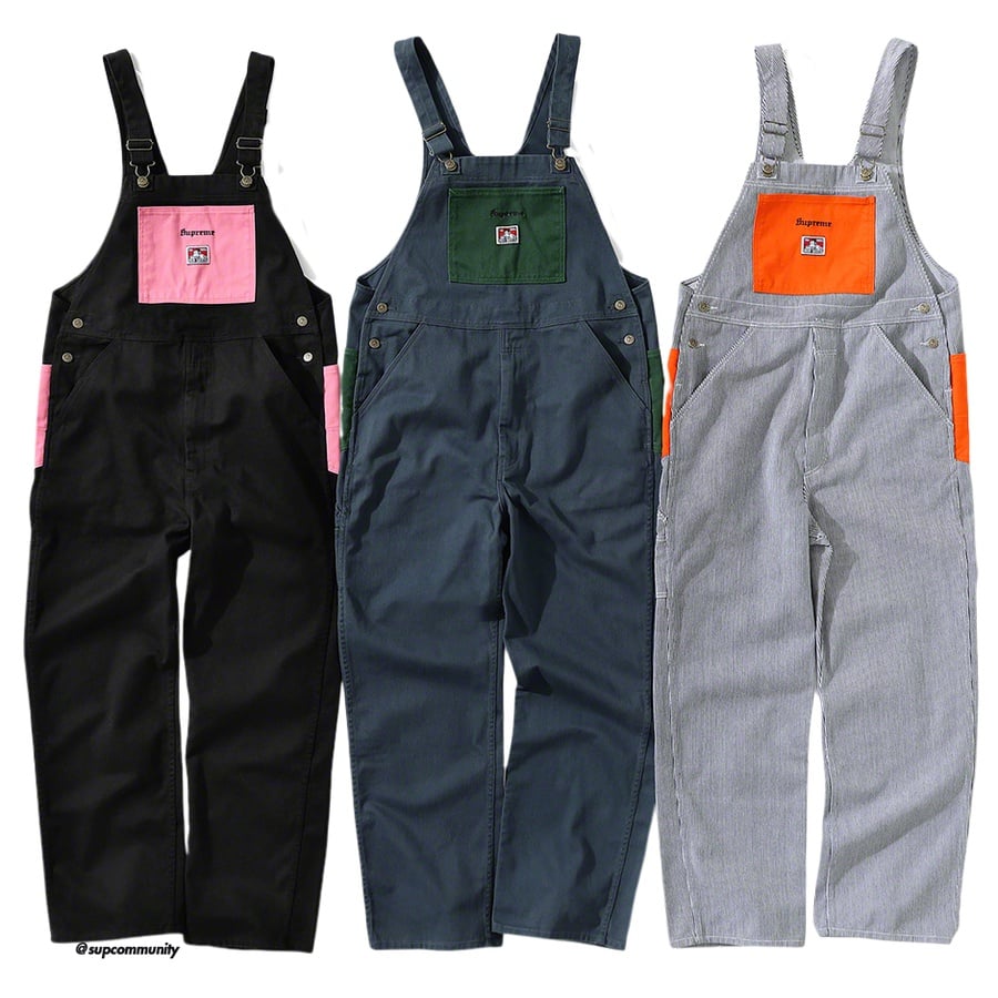 Details on Supreme Ben Davis Overalls from fall winter 2019 (Price is $188)