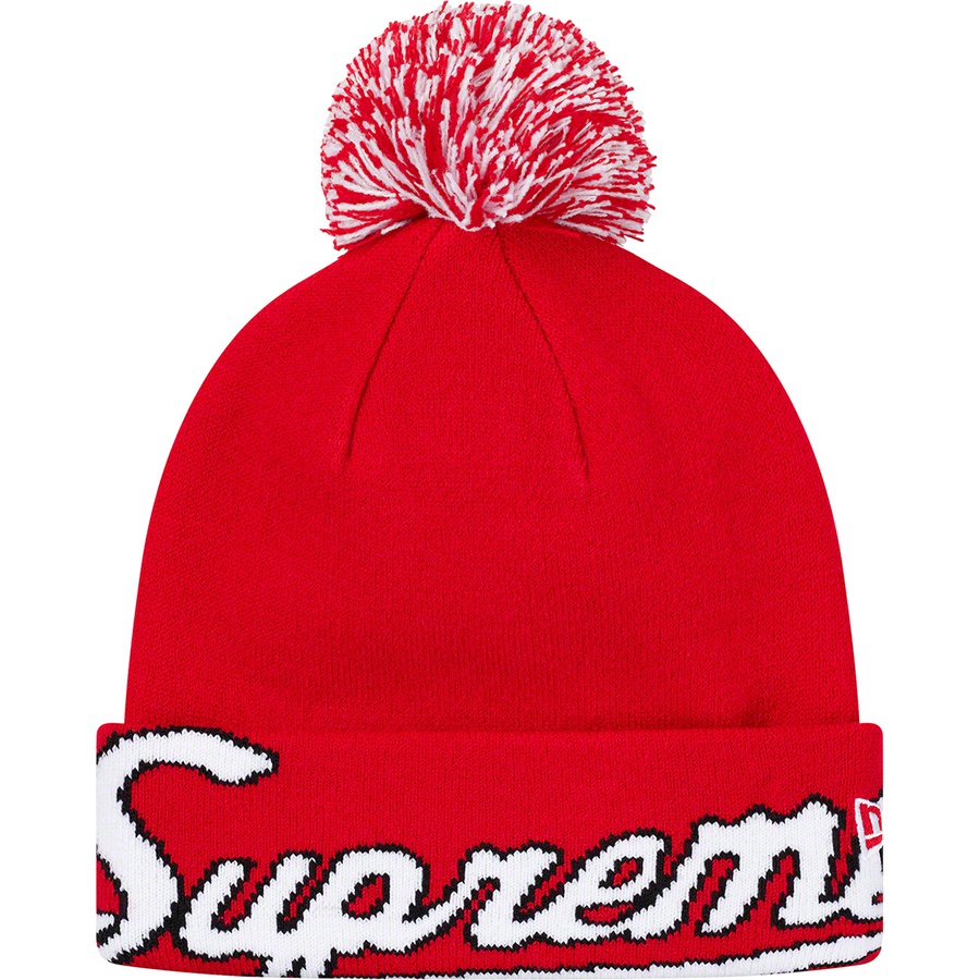 Details on New Era Script Cuff Beanie Red from fall winter 2019 (Price is $38)