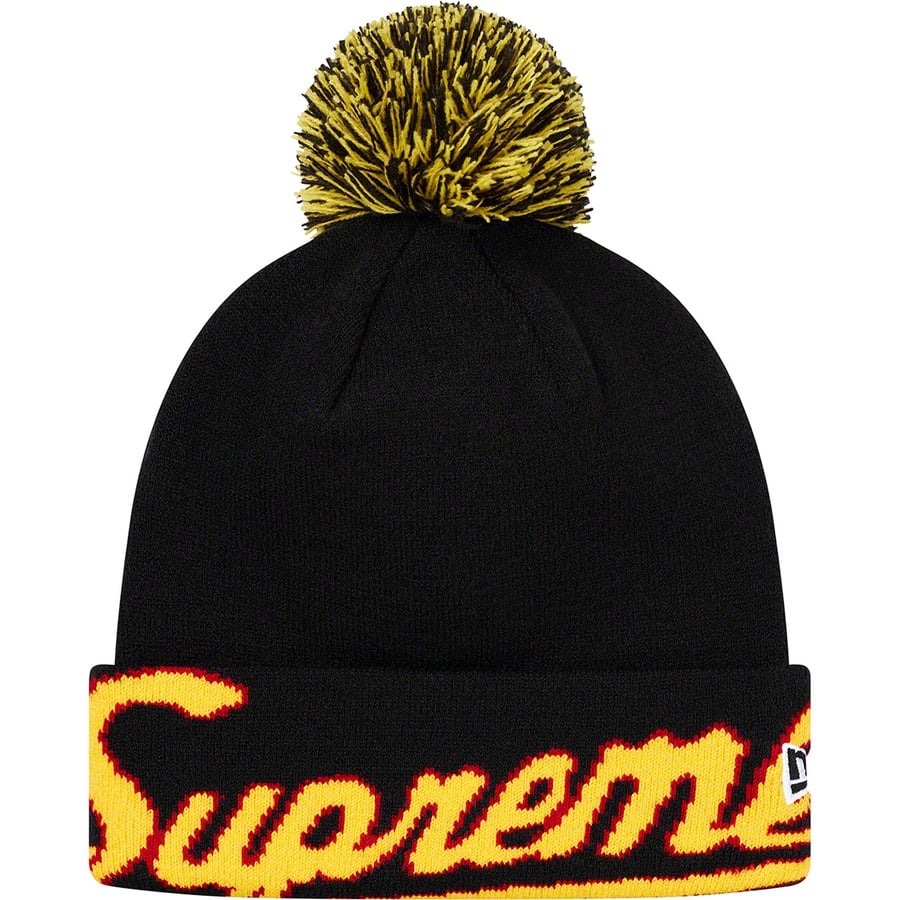 Details on New Era Script Cuff Beanie Black from fall winter
                                                    2019 (Price is $38)