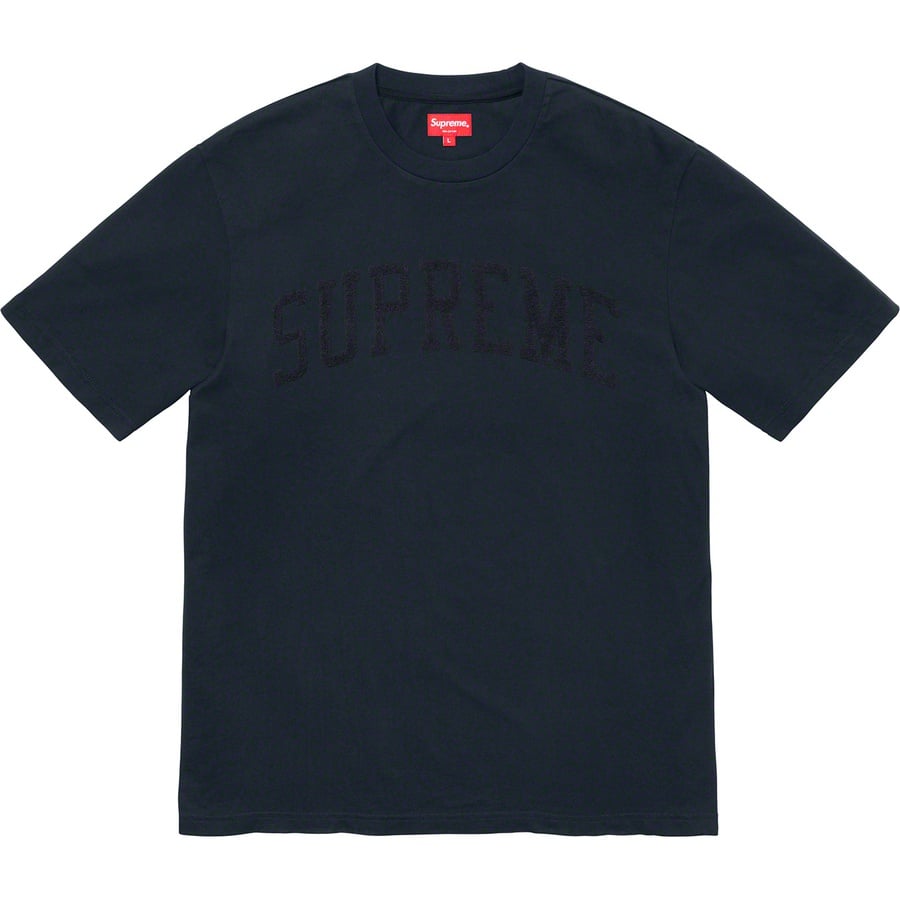 Details on Chenille Arc Logo S S Top Navy from fall winter 2019 (Price is $78)