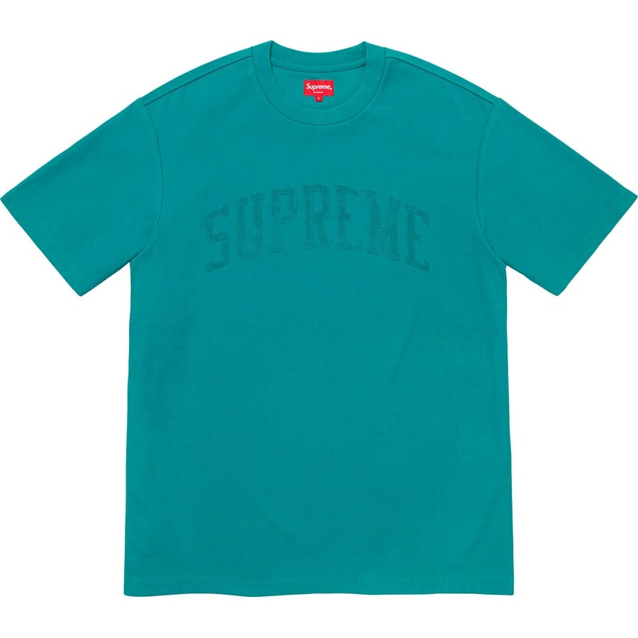 Details on Chenille Arc Logo S S Top Teal from fall winter 2019 (Price is $78)