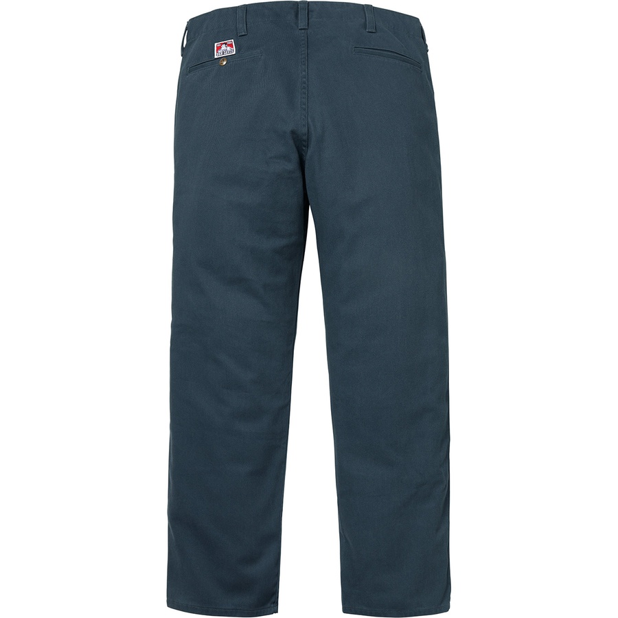 Details on Supreme Ben Davis Work Pant Navy from fall winter 2019 (Price is $158)