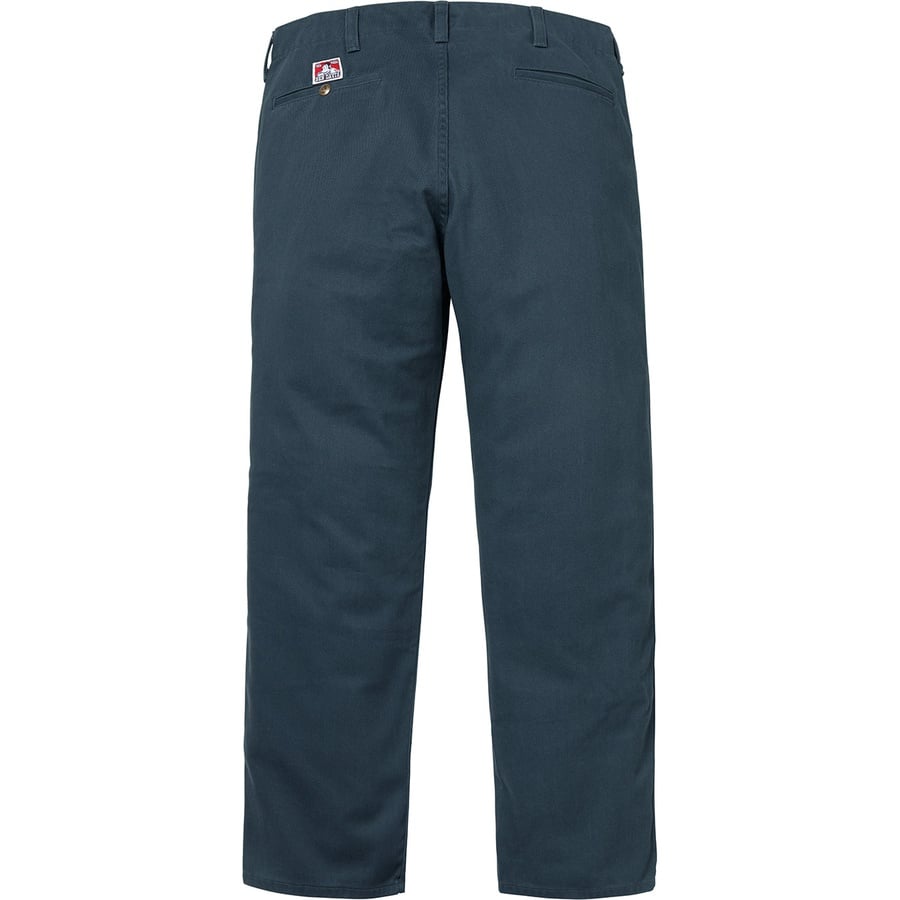 Details on Supreme Ben Davis Work Pant Navy from fall winter
                                                    2019 (Price is $158)