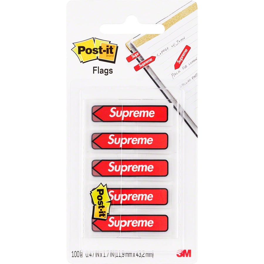 Details on Supreme Post-it Flags Red from fall winter
                                                    2019 (Price is $8)