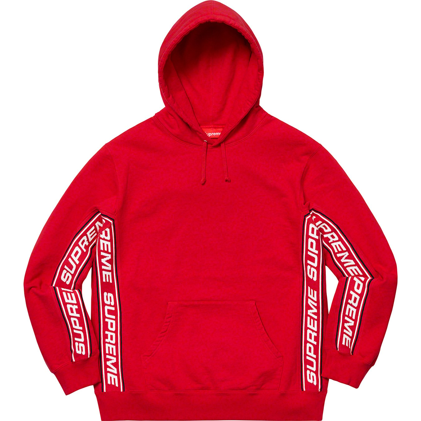 新品 S Supreme text rib hooded sweatshirt