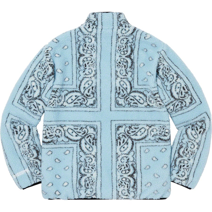 Details on Reversible Bandana Fleece Jacket Light Blue from fall winter
                                                    2019 (Price is $228)