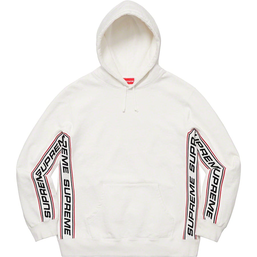 Details on Text Rib Hooded Sweatshirt White from fall winter 2019 (Price is $158)