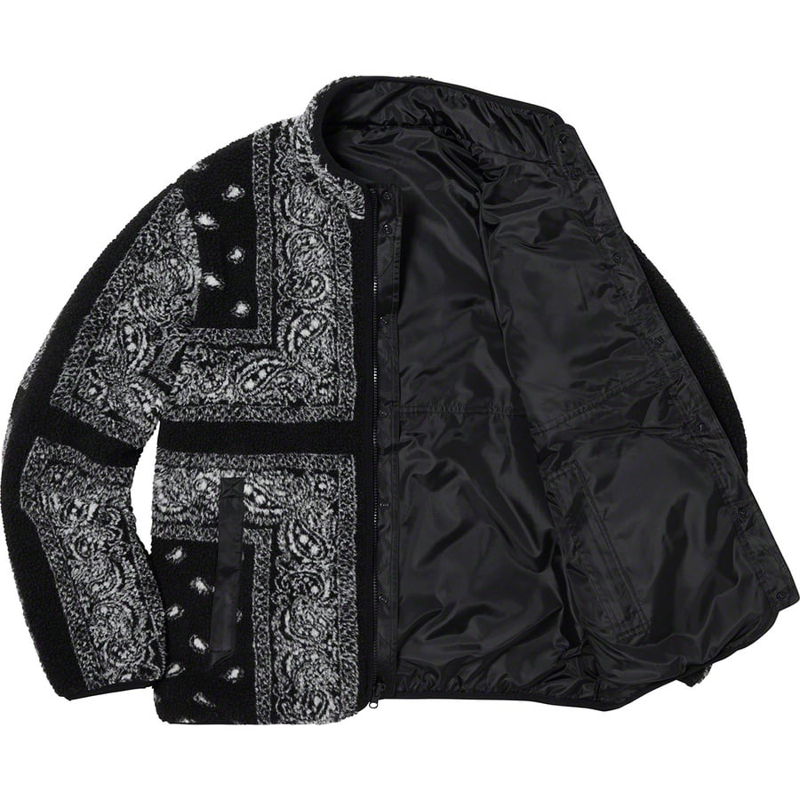 Details on Reversible Bandana Fleece Jacket Black from fall winter
                                                    2019 (Price is $228)