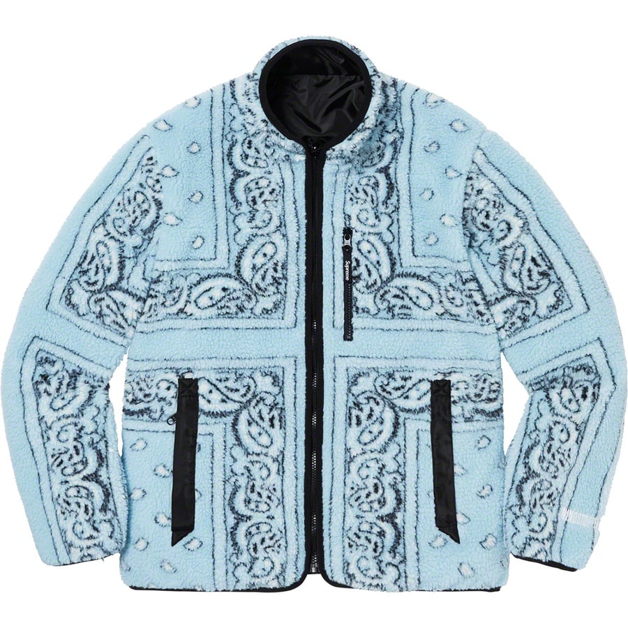 Details on Reversible Bandana Fleece Jacket Light Blue from fall winter
                                                    2019 (Price is $228)