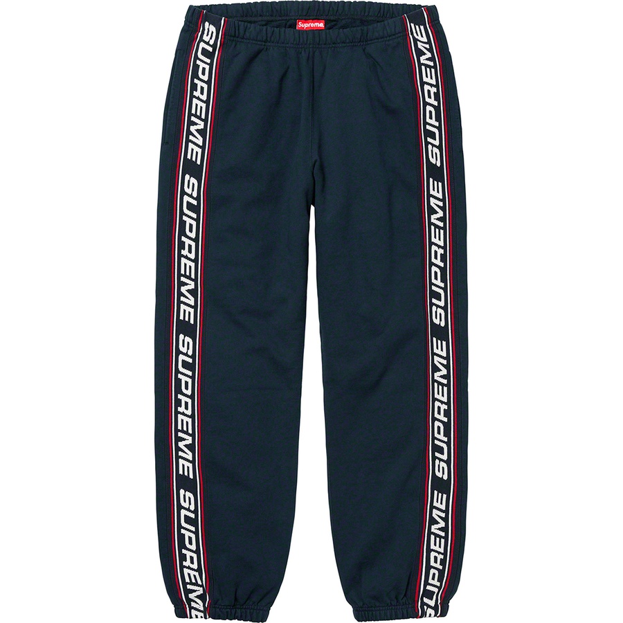 Details on Text Rib Sweatpant Navy from fall winter 2019 (Price is $148)