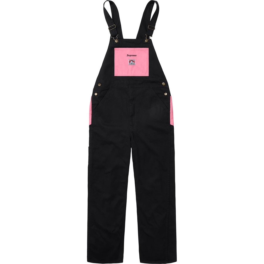 Details on Supreme Ben Davis Overalls Black from fall winter 2019 (Price is $188)