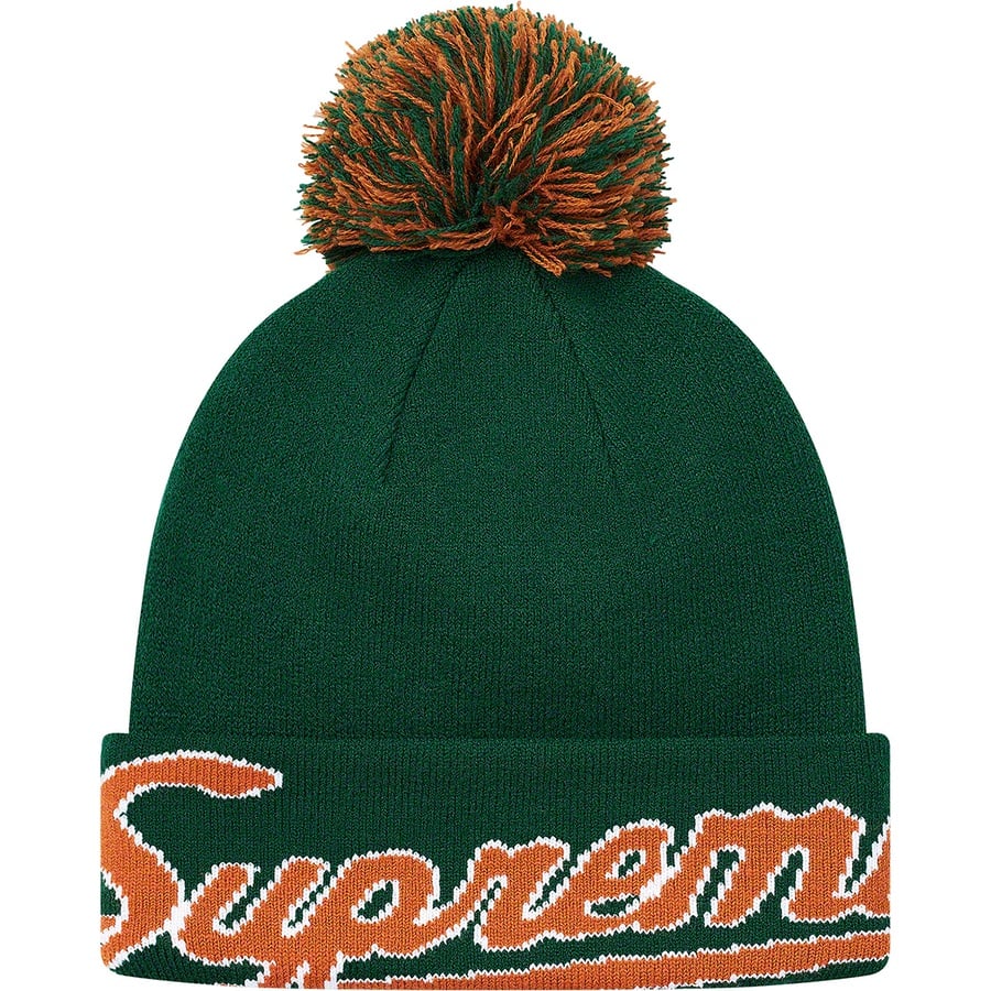 Details on New Era Script Cuff Beanie Dark Green from fall winter
                                                    2019 (Price is $38)