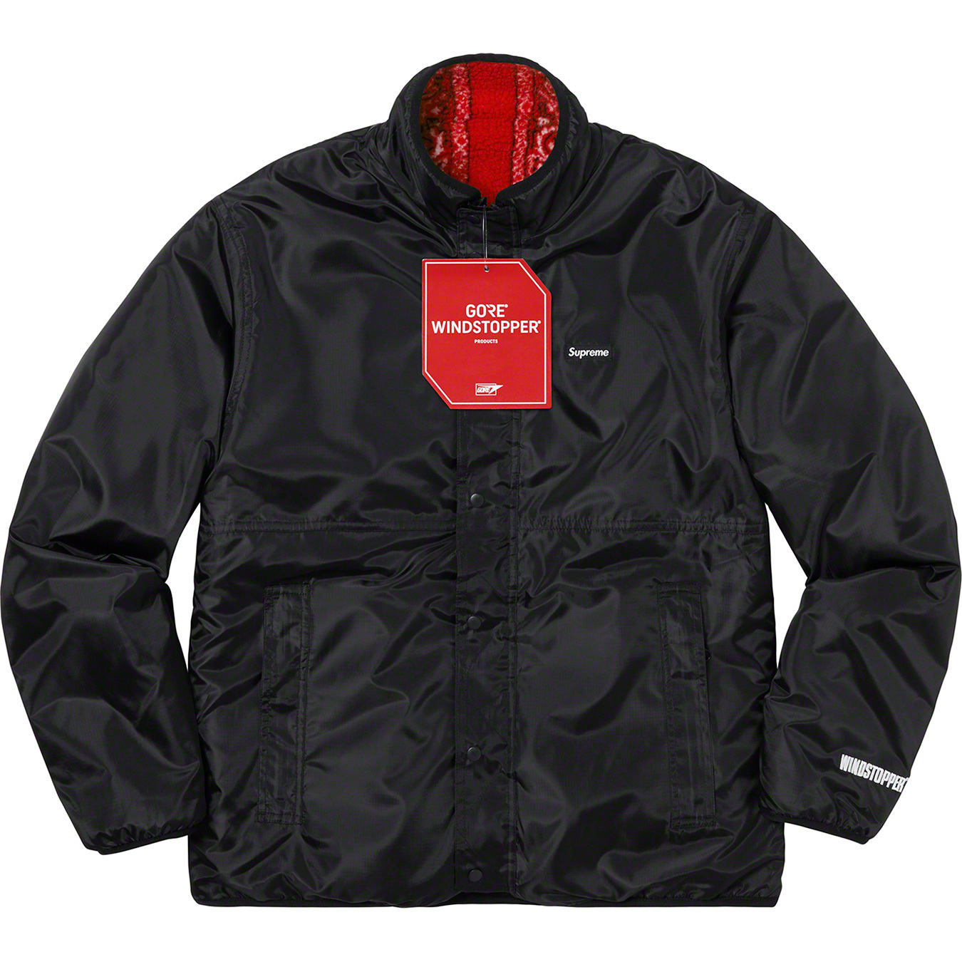 Supreme Reversible Bandana Fleece Jacket Red Herren - FW19 - DE
