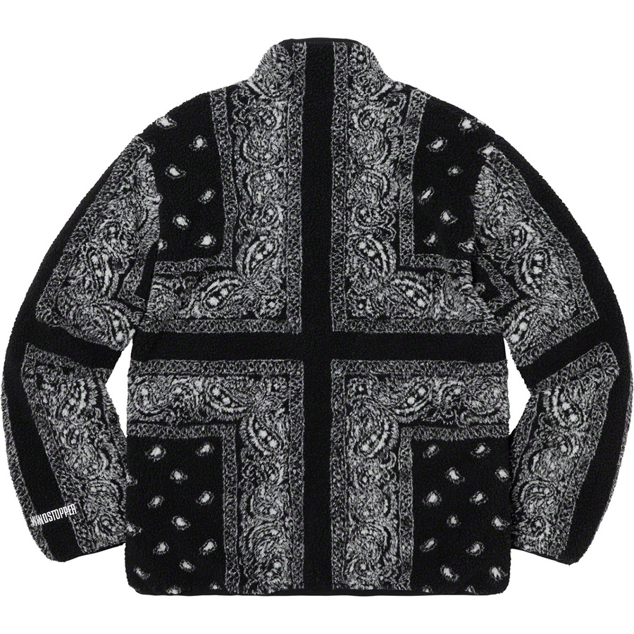 Details on Reversible Bandana Fleece Jacket Black from fall winter 2019 (Price is $228)