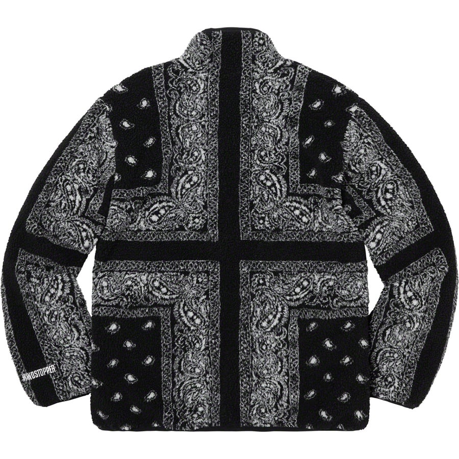 Supreme Reversible Bandana Fleece Jacket (FW19) - Black - $228