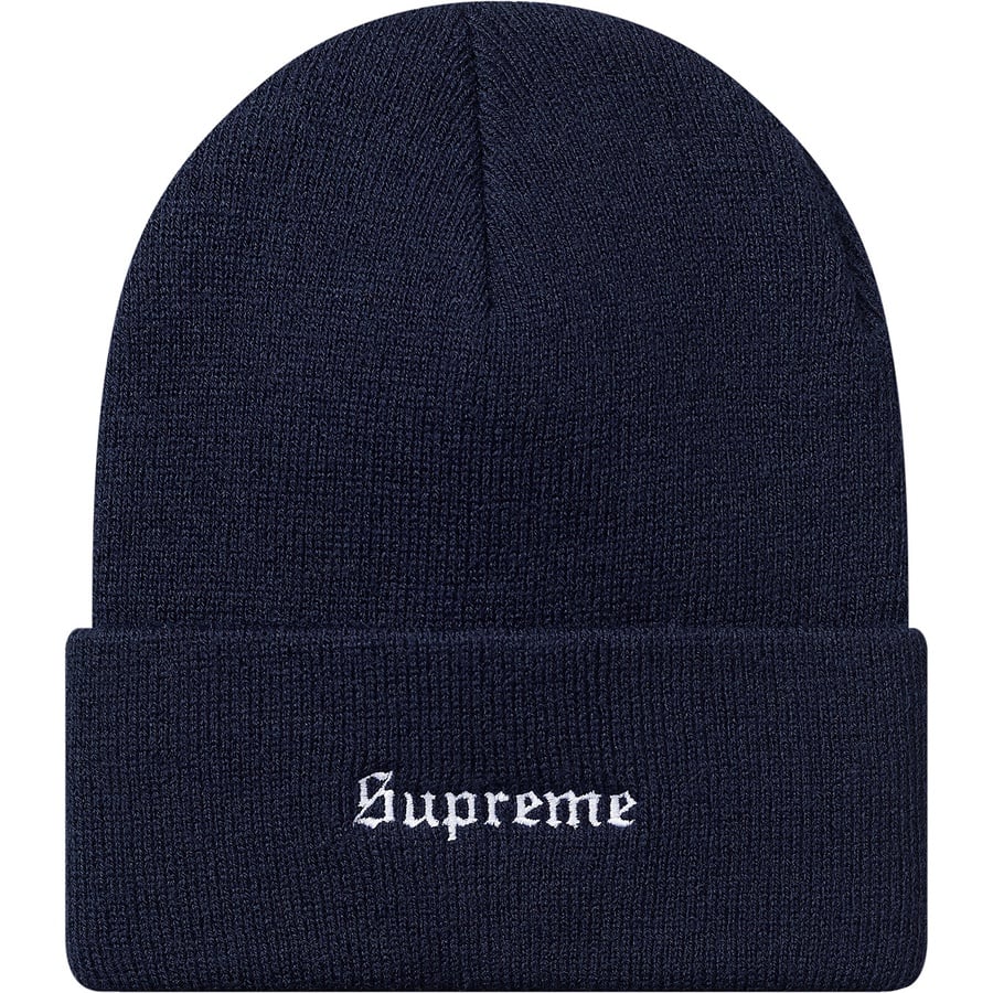 Details on Supreme Ben Davis Beanie Dark Navy from fall winter
                                                    2019 (Price is $38)