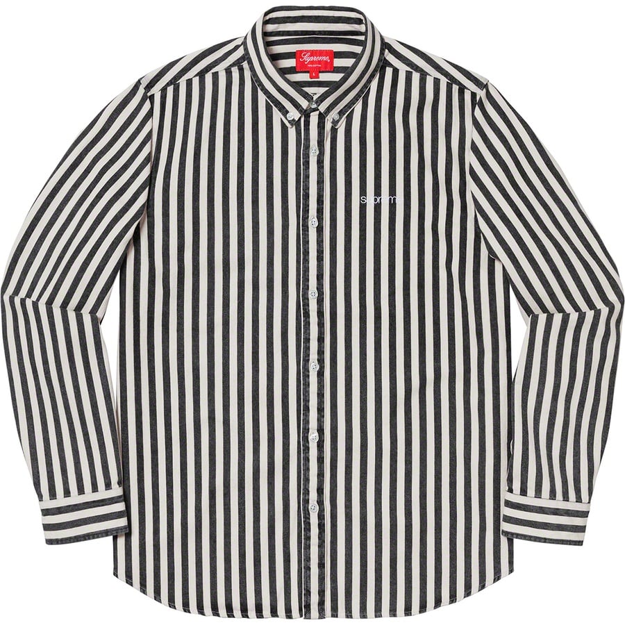 Supreme Denim Shirt (FW19) - Black Stripe - $128