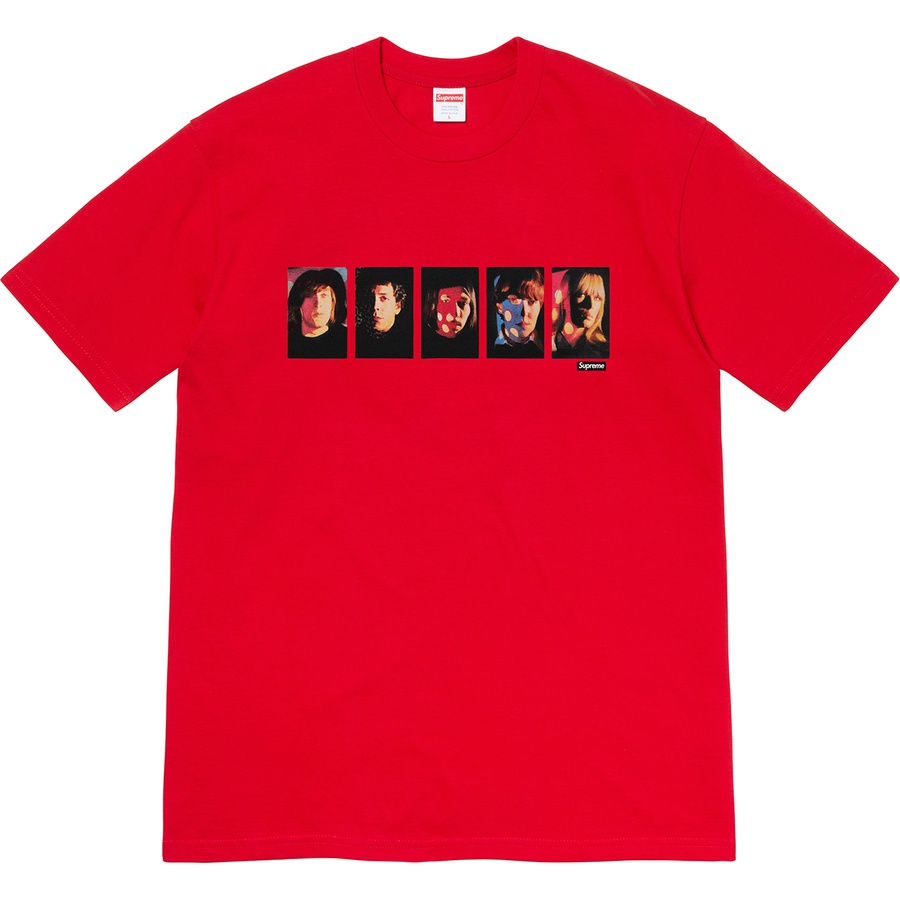 Details on Supreme The Velvet Underground & Nico Tee Red from fall winter 2019 (Price is $48)