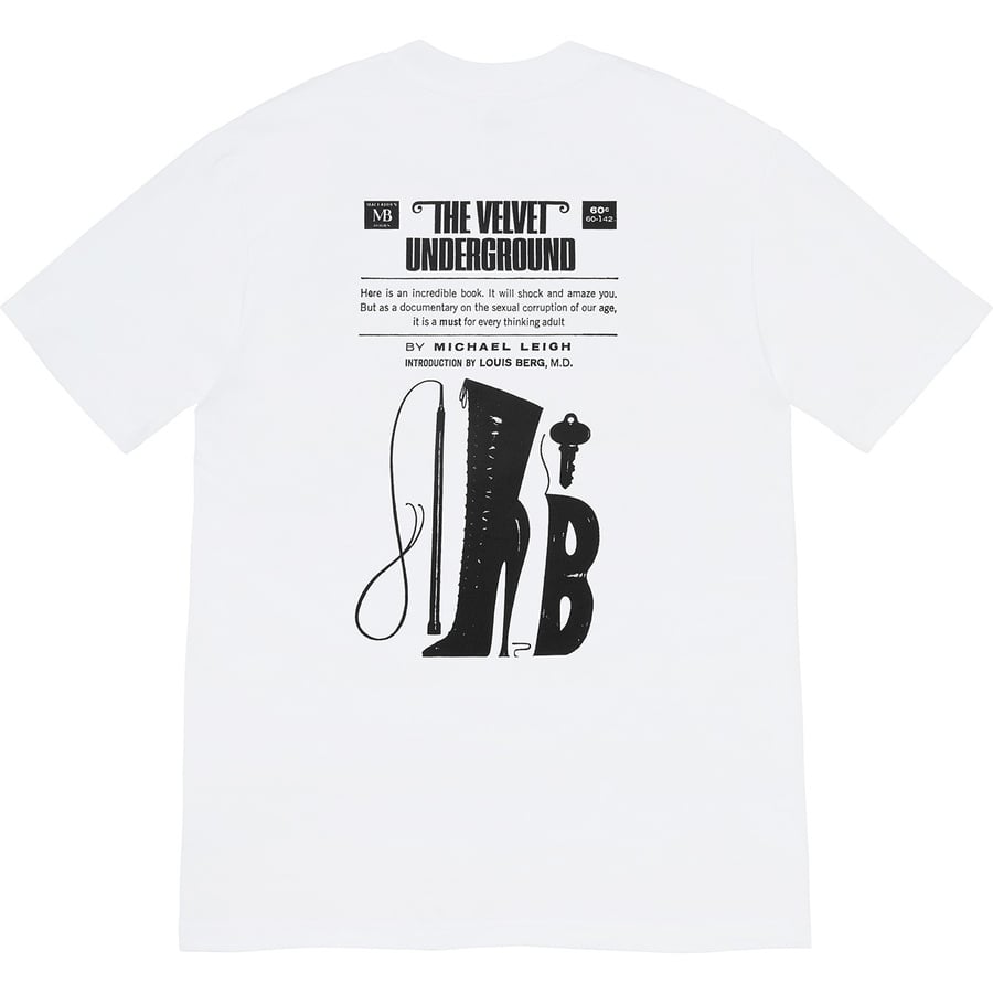 Details on Supreme The Velvet Underground Tee White from fall winter
                                                    2019 (Price is $48)