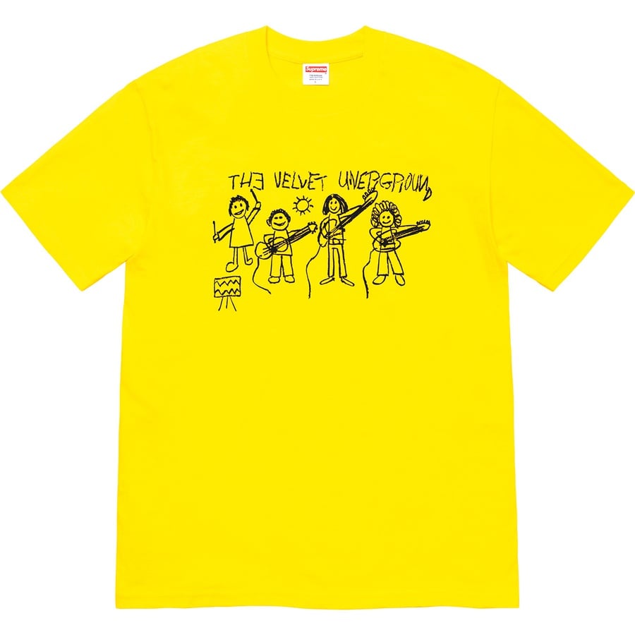 Details on Supreme The Velvet Underground Drawing Tee Yellow from fall winter
                                                    2019 (Price is $48)