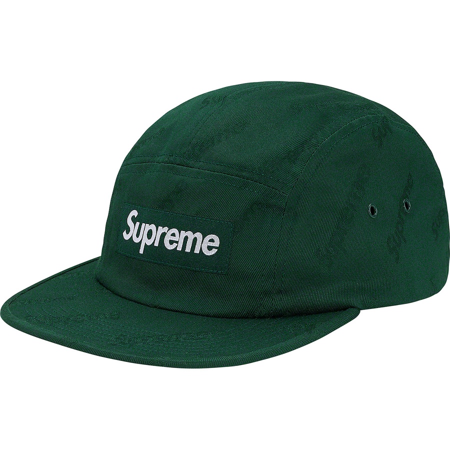 Details on Jacquard Logos Twill Camp Cap Forest Green from fall winter 2019 (Price is $48)
