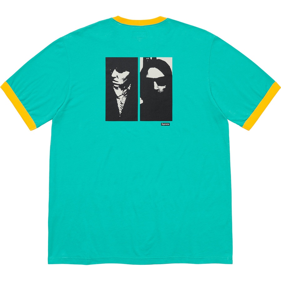 Details on Supreme The Velvet Underground Ringer Tee Teal from fall winter 2019 (Price is $98)