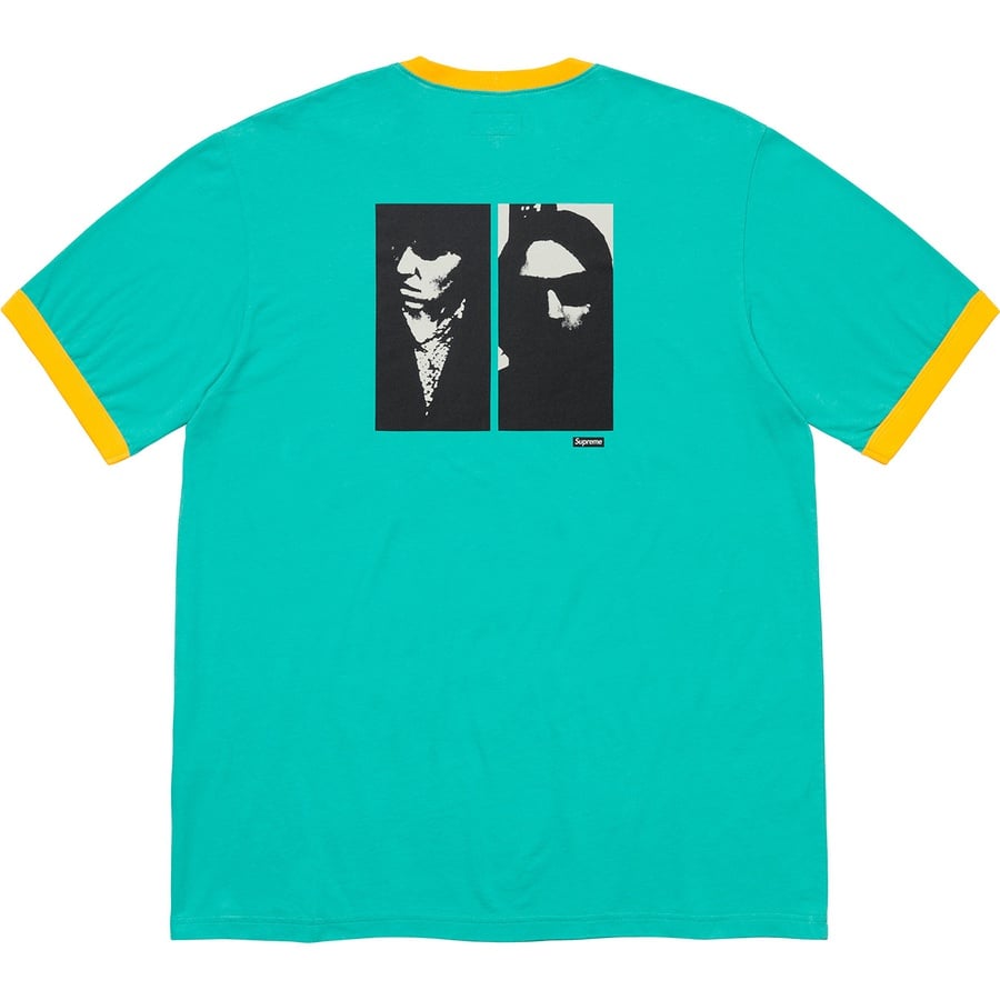 Details on Supreme The Velvet Underground Ringer Tee Teal from fall winter
                                                    2019 (Price is $98)