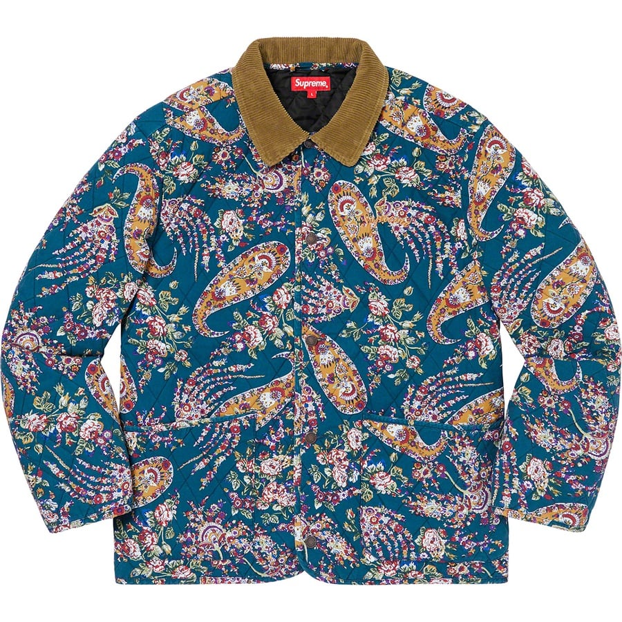 Details on Quilted Paisley Jacket Navy Paisley from fall winter
                                                    2019 (Price is $188)