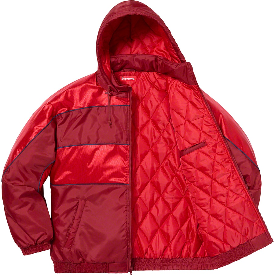 Details on Sports Piping Puffy Jacket Red from fall winter 2019 (Price is $198)
