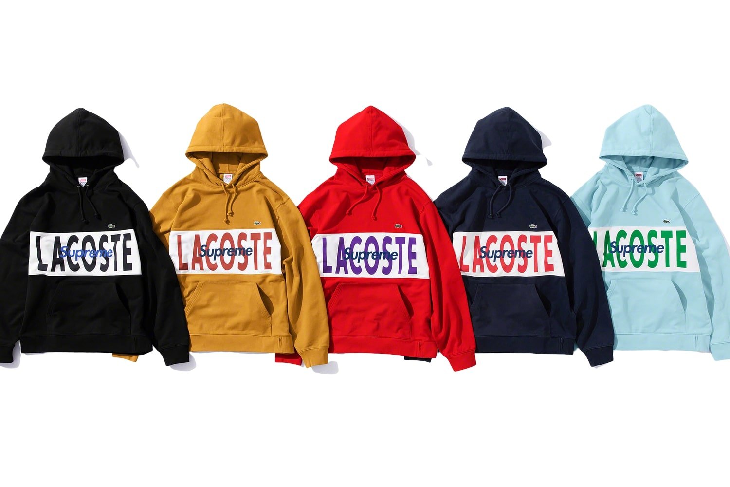 LACOSTE Logo Panel Hooded Sweatshirt - fall winter 2019 - Supreme