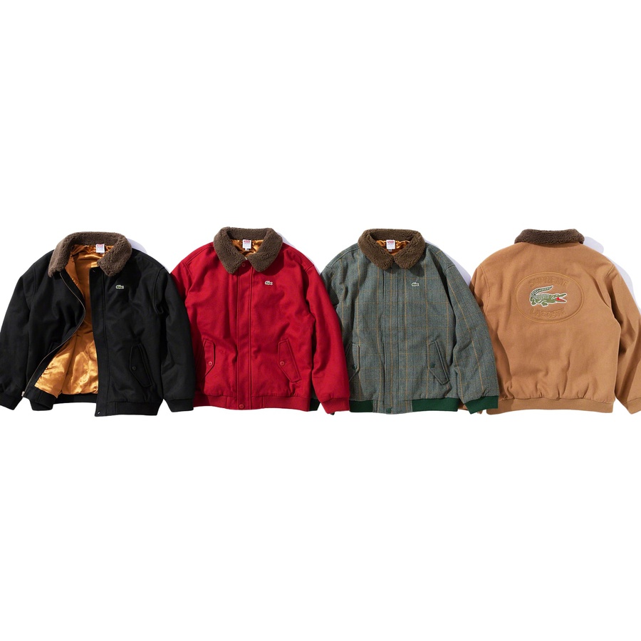 Supreme Supreme LACOSTE Wool Bomber Jacket released during fall winter 19 season