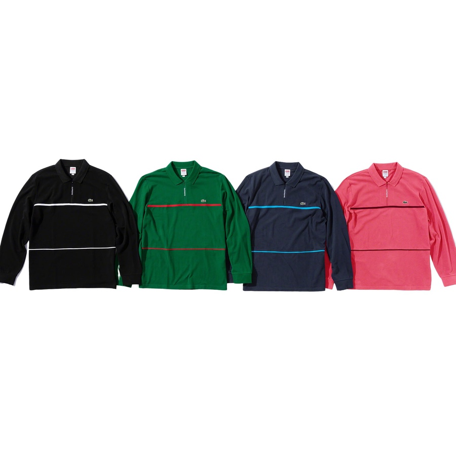 Details on Supreme LACOSTE Pique Zip L S Polo  from fall winter 2019 (Price is $148)