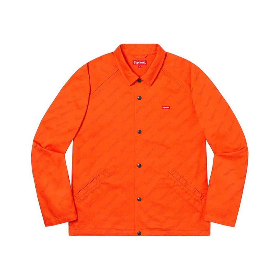 Supreme Snap Front Jacquard Logos Twill Jacket for fall winter 19 season