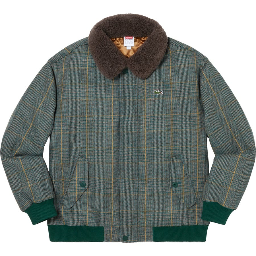 Details on Supreme LACOSTE Wool Bomber Jacket Plaid from fall winter
                                                    2019 (Price is $368)