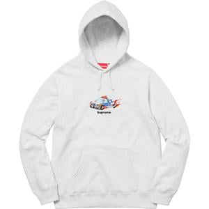 supreme burning cop car hoodie