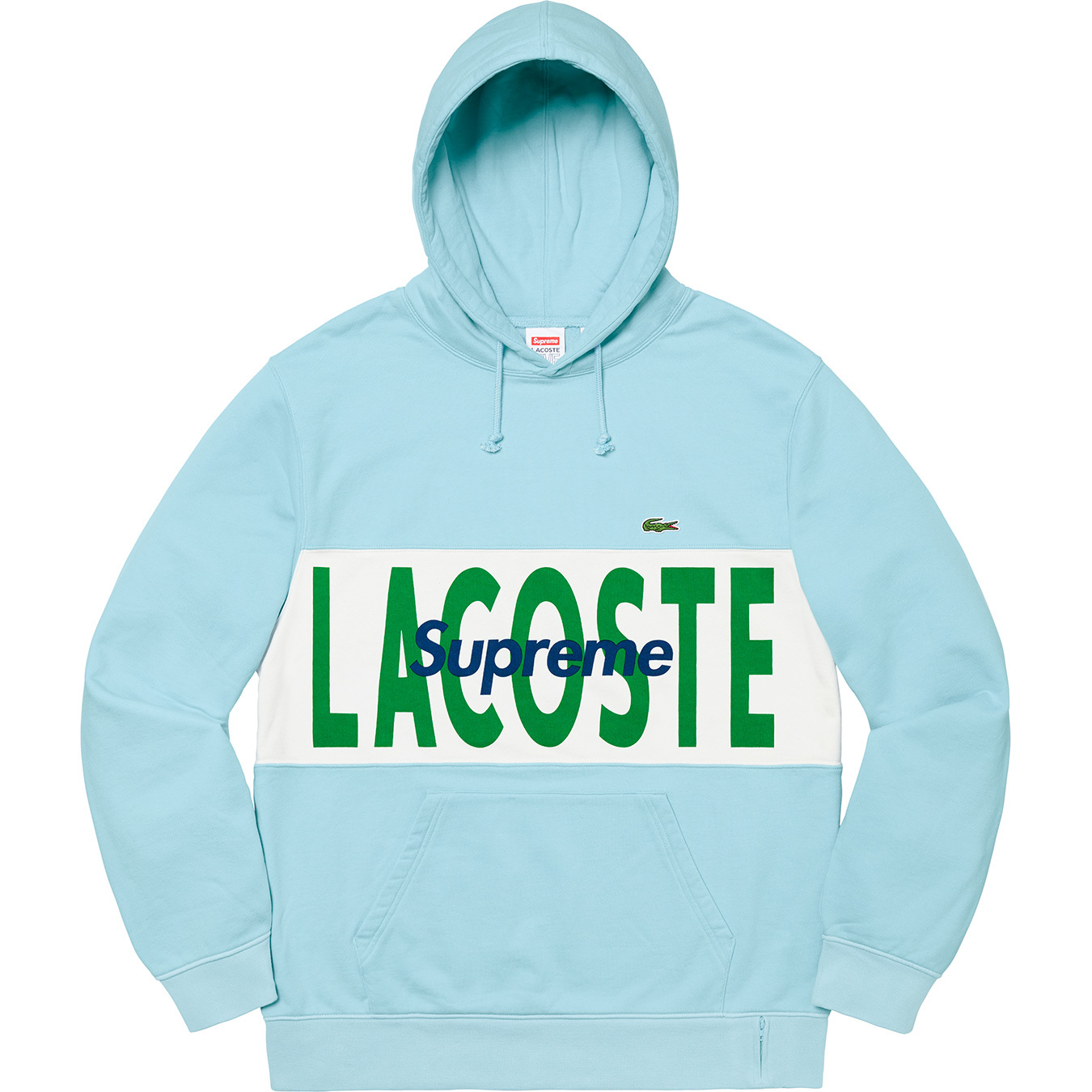 Supreme®/LACOSTE Logo Panel Hooded Sweatshirt - Supreme Community