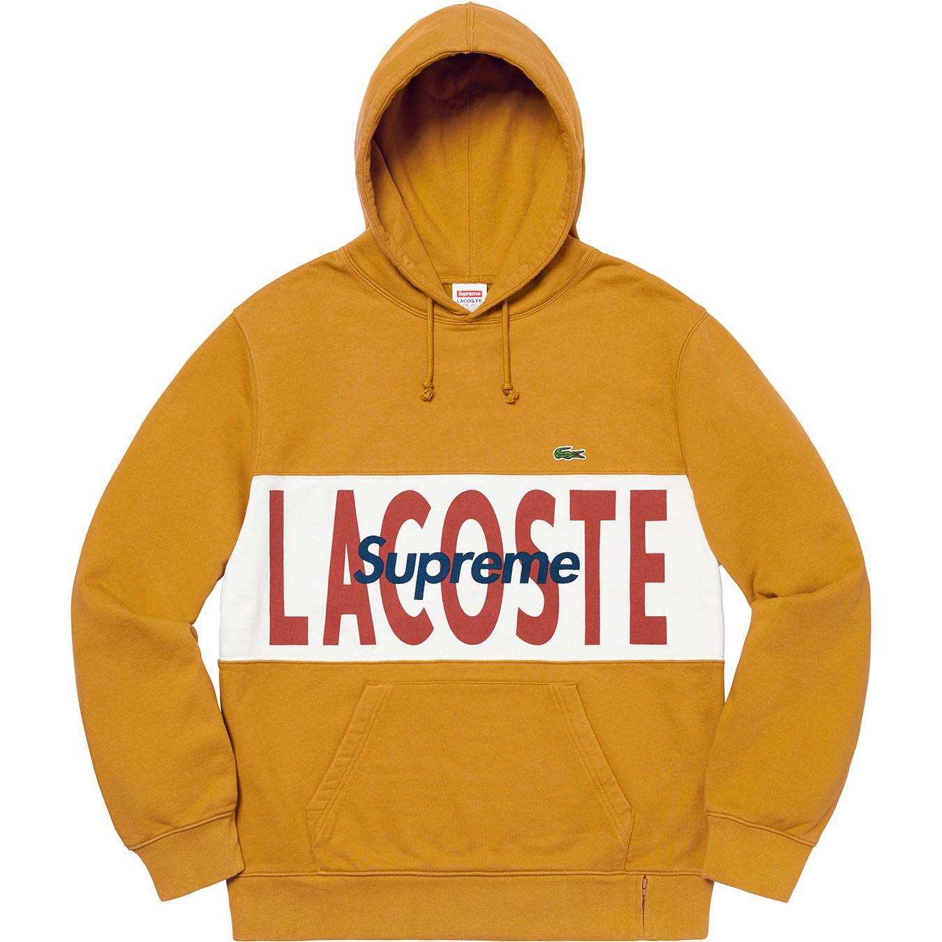 LACOSTE Logo Panel Hooded Sweatshirt - fall winter 2019 - Supreme